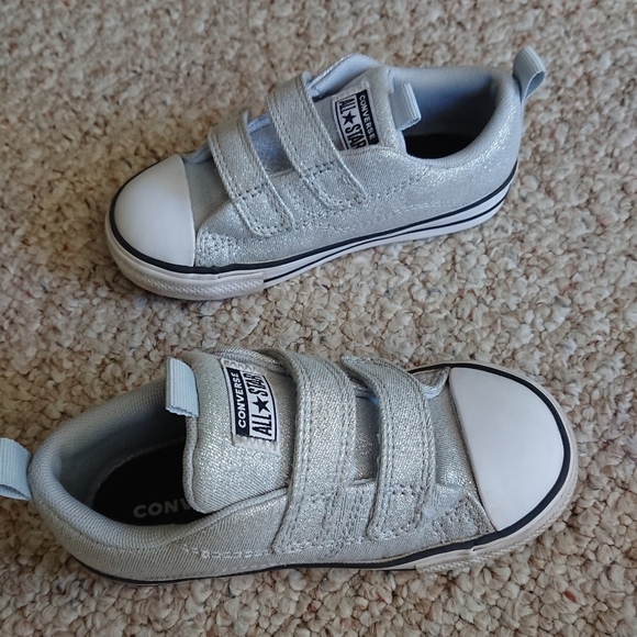 Converse Chuck Taylor All Star sneakers sparkly gray size 9 - Picture 5 of 14